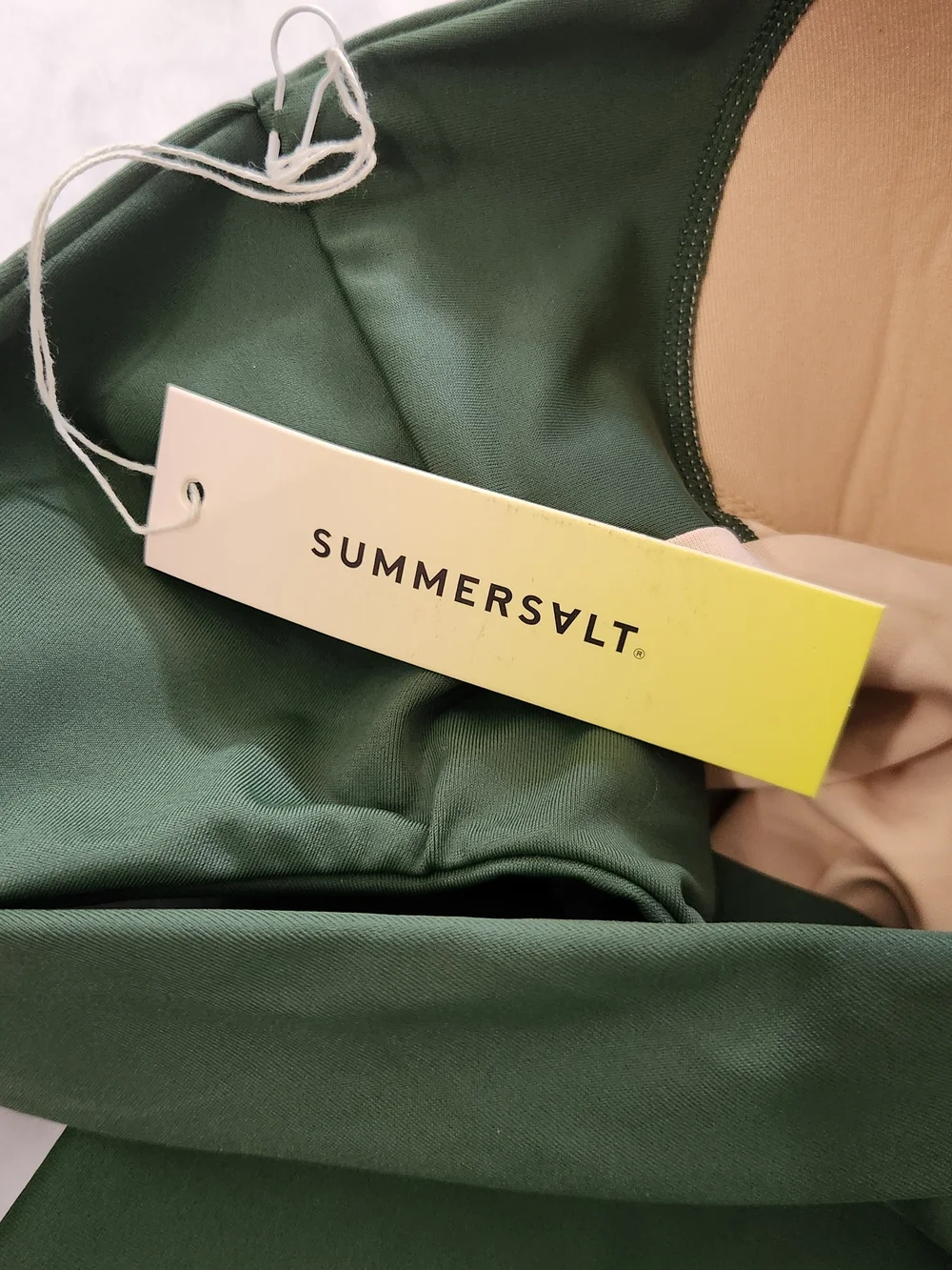 Summersalt‎ The Bow-Shoulder Ruched Sidestroke Swimsuit